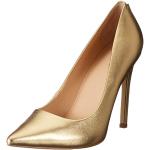 Zapatos dorados de cuero de tacón con tacón más de 9cm Guess talla 37 para mujer 