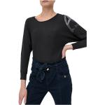 Jerséis negros de jersey de manga larga rebajados manga larga con logo Guess Jeans talla M para mujer 