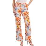 Pantalones estampados multicolor de lino rebajados floreados Guess con motivo de flores talla L para mujer 