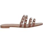 Sandalias marrones de goma de cuero Guess con tachuelas talla 38 para mujer 