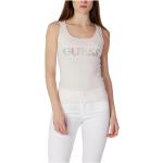 Camisetas beige de algodón de algodón  de primavera sin mangas Guess talla L para mujer 