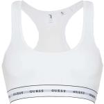 Camisetas blancas de algodón de fitness rebajadas Guess talla S para mujer 