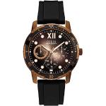 Relojes negros de acero inoxidable de pulsera impermeables con fecha Cuarzo Guess para hombre 