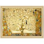Gustav Klimt - Cuadro sobre lienzo con marco - El árbol de la vida - Gustav Klimt - Cultura Arte - Art Nouveau Estilo Liberty - 50 x 70 cm - Estilo contemporáneo de madera natural - (cód. 199)