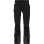 Pantalones negros de poliester de montaña Haglöfs talla L para mujer 