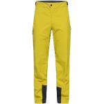 Pantalones amarillos de gore tex de senderismo impermeables, transpirables Haglöfs talla XL para hombre 