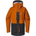 Chaquetas negras de gore tex de esquí de invierno con capucha Haglöfs talla XL de materiales sostenibles para hombre 
