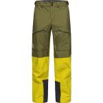Pantalones amarillos de gore tex de esquí de invierno transpirables Haglöfs talla XL para hombre 