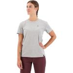 Camisetas deportivas orgánicas grises de algodón rebajadas manga corta de punto Haglöfs talla S de materiales sostenibles para mujer 