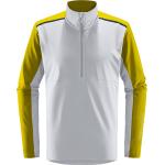 Camisetas deportivas blancas de poliester rebajadas con cuello alto transpirables Haglöfs talla S de materiales sostenibles para hombre 