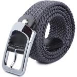 Cinturones elásticos grises de poliester trenzados con trenzado talla S para mujer 
