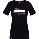 Camisetas deportivas orgánicas negras de algodón rebajadas tres cuartos con cuello redondo talla XL de materiales sostenibles para mujer 