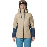 Chaquetas beige de esquí rebajadas de primavera con cuello alto impermeables con capucha asimétrico talla L para mujer 