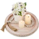 Bandejas blancas de madera de mesa vintage 