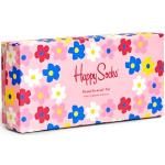 Happy Socks 3-Pack Flower Socks Gift Set, coloridos y alegres, Calcetines para niños, Azul-Verde-Naranja-Amarillo-Rosa-Blanco-Rojo (0-12M)