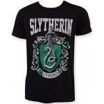 Camisetas negras de licra de manga corta Harry Potter Slytherin tallas grandes manga corta con cuello redondo talla 3XL 