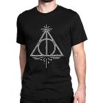Camisetas negras de algodón de manga corta Harry Potter Slytherin manga corta talla M para hombre 