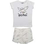 Harry Potter Hedwig - Conjunto de Pijama de Algodón para Niñas (9/10 años, Blanco)