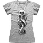 Camisetas grises de licra de algodón  Harry Potter Harry James Potter para navidad serpiente talla S para mujer 