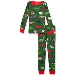 Hatley Organic Cotton Long Sleeve Printed Pyjama Set Juego de Pijama, Festive Dinos, 2 Years para Niños