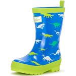 Hatley Printed Wellington Rain Boots, Botas de Agua Niños, Blue Dinosaur Menagerie, 34 EU