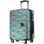HAUPTSTADTKOFFER Mitte - equipaje de mano 55x40x23, TSA, 4 ruedas, maleta de viaje, rígida, con ruedas, de mano, de cabina, Unicornio lila