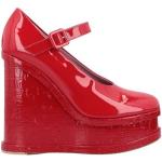 Zapatos rojos de goma de salón con hebilla lacado talla 39 para mujer 