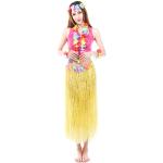 Disfraces amarillos de hawaiana floreados talla L para mujer 