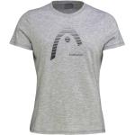 Camisetas deportivas grises de poliester rebajadas con cuello redondo con rayas talla XL para mujer 