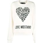 Sudaderas estampadas blancas de algodón rebajadas manga larga con cuello redondo con logo MOSCHINO Love Moschino talla M para mujer 