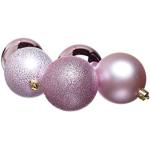 Bolas rosas de plástico de Navidad modernas 