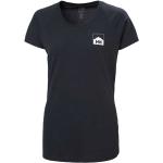 Camisetas deportivas negras de poliester rebajadas con logo Helly Hansen talla L para mujer 