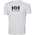 Camisetas orgánicas blancas de algodón de manga corta tallas grandes manga corta con logo Helly Hansen talla 4XL de materiales sostenibles para hombre 