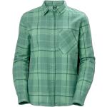 Camisas orgánicas verdes de algodón rebajadas de verano Helly Hansen talla XS de materiales sostenibles para mujer 