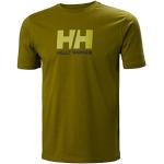 Camisetas orgánicas verdes de algodón de algodón  con logo Helly Hansen talla L de materiales sostenibles para hombre 