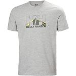 Camisetas grises de poliester de algodón  tallas grandes informales con logo Helly Hansen talla XXL para hombre 