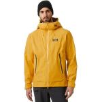 Chaquetas amarillas de snowboard impermeables, transpirables, cortaviento con capucha Helly Hansen Verglas talla XL para hombre 