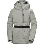 Chaquetas grises de poliester de esquí de invierno con capucha acolchadas Helly Hansen talla XS de materiales sostenibles para mujer 