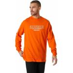 Camisetas deportivas naranja de algodón rebajadas manga larga Helly Hansen talla L para hombre 