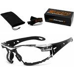 Helly® – No.1 Bikereyes® – Gafas de motorista, antivaho, cortavientos, irrompibles, gafas Moab 4 (transparente)