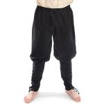 Hemad Pantalones de algodón para Hombres Viking - con Cordones – L/XL Negro