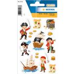 HERMA 15536 - Pegatinas para niños (16 pegatinas, plástico mate), diseño de pirata permanente