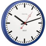 Hermle Reloj de estación de ferrocarril 30471-362100 de Cuarzo, Color Azul