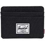 Billetera negras de tela con logo Herschel Supply para mujer 