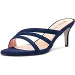 Sandalias azul marino de tacón formales talla 38 para mujer 