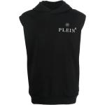 Sudaderas negras de poliester sin mangas sin mangas con logo Philipp Plein para hombre 
