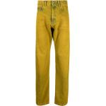 Jeans amarillos de algodón de corte recto rebajados con logo talla M para hombre 