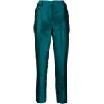 Pantalones clásicos verdes de poliester rebajados Alberta Ferretti talla XL para mujer 