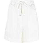 Shorts blancos de lino rebajados con logo Tommy Hilfiger Sport talla XXL para mujer 