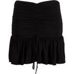 Faldas negras de viscosa de cintura alta rebajadas con volantes talla XXL para mujer 